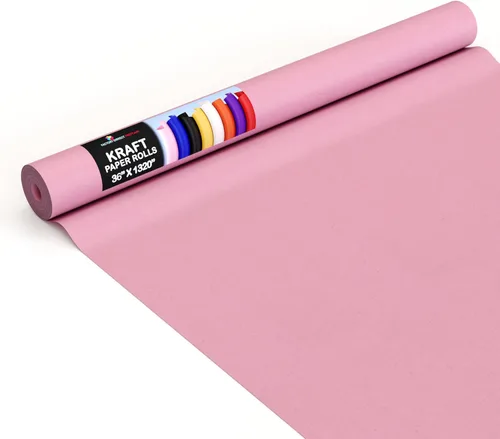Vista 10 de Crown Display Rollo de papel kraft negro de 17.75 x 1320 pulgadas (110 pies), papel de regalo kraft perfecto como papel de envío, rollo de papel