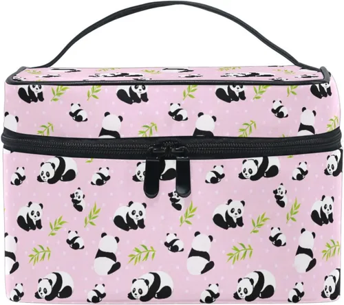 Vista 29 de Bolsa de Maquillaje, Estuche de Maquillaje Organizador de Viaje con Diseño de Calavera y Flores, Estuche de Cosméticos, Bolsas de Aseo para Niñas