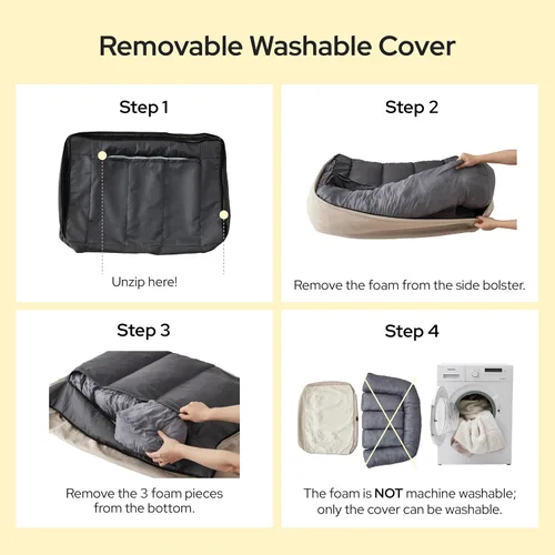 Vista 9 de Bedsure SupportMax® - Camas ortopédicas extra gruesas para perros de tamaño Negro