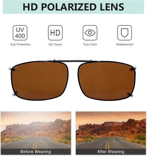 Vista 5 de Eyekepper Gafas de sol polarizadas con clip grande