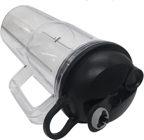 Vista 4 de Frasco personal de repuesto para exprimidor de 24 onzas con tapa para llevar, compatible con Nutribullet Ultra Plus+ Sistema de cocina compacto