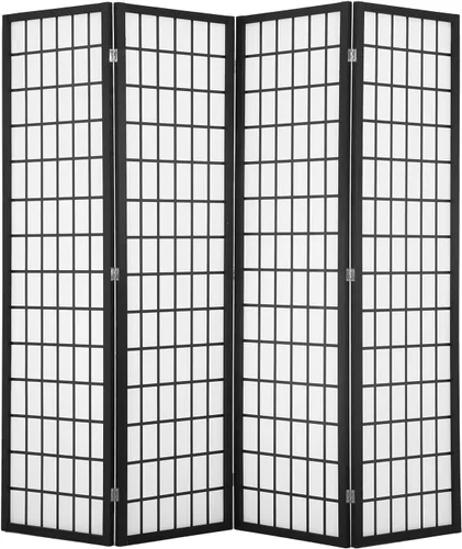 Vista 8 de Dopinmin Divisor de habitación, divisor de privacidad plegable de 4 paneles Patrón Floral