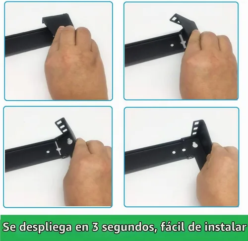 Vista 6 de Estante vertical de montaje en pared de 1U de 19" - Heavy Duty