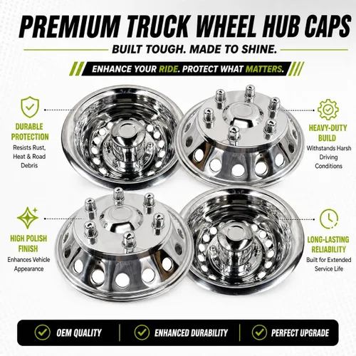 Vista 2 de 4pcs 16" pulido 304 simuladores de rueda de acero inoxidable para Sprinter Van
