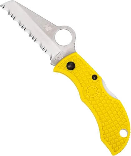 Vista 9 de Spyderco Manbug Leaf Cuchillo plegable de bolsillo con hoja de acero VG-10 de 1.9" y mango FRN - Cuchillo EDC para hombres y mujeres, perfecto