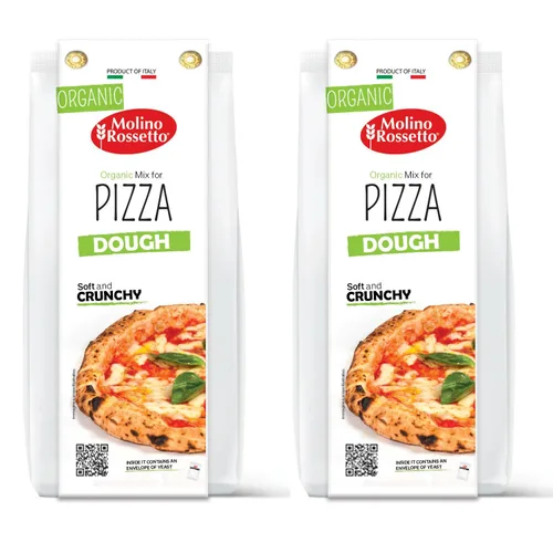 Vista 8 de Molino Rossetto Mezcla de masa para pizza, orgánica, gourmet, mezcla de corteza de pizza para una pizza casera perfecta, también es buena
