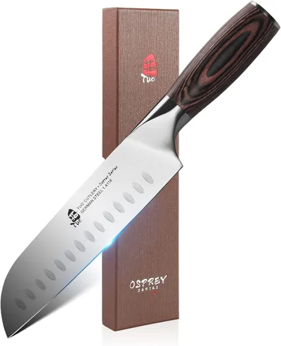 Vista 8 de TUO Kiritsuke - Cuchillo de chef de 8.5 pulgadas, cuchillo de chef Kiritsuke para carne y verduras, cuchillos de cocina japoneses - Acero inoxidable