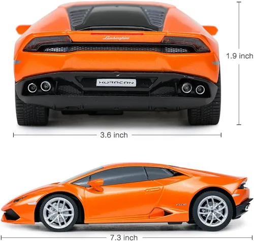 Vista 4 de RASTAR Auto a control remoto 1:24 RC Lamborghini HURACÁN LP610-4 Vehículo modelo de coche de juguete, naranja