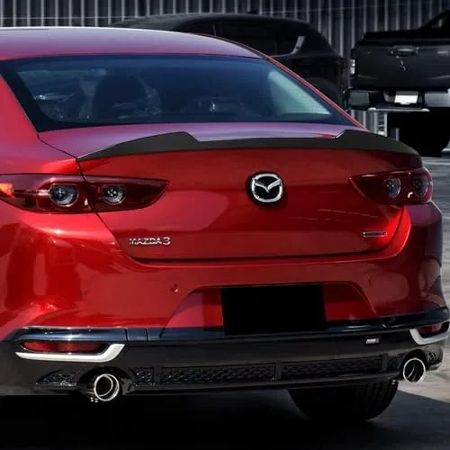 Vista 5 de W-Power - Alerón para tapa trasera de maletero de plástico ABS estilo V compatible con Mazda 3 Sedán 2019-2023, 2020 2021 2022 (negro mate)