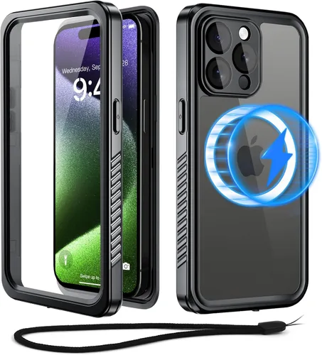 Vista 19 de Beeasy Funda impermeable para iPhone 12 compatible con Magsafe IP68 de grado militar bajo el agua, a prueba de golpes, a prueba de polvo, resistente