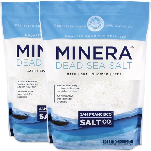 Vista 9 de Minera Sal del Mar Muerto de grano grueso para baño y remojo, 19 libras, de disolución rápida, 100% pura y natural, sin perfume, nutritiva