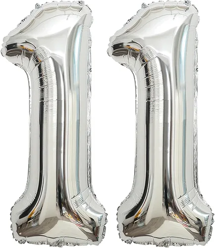 Vista 17 de Globos de 0 números plateados 0 globos de número 40 pulgadas número 0 globos de aluminio Mylar