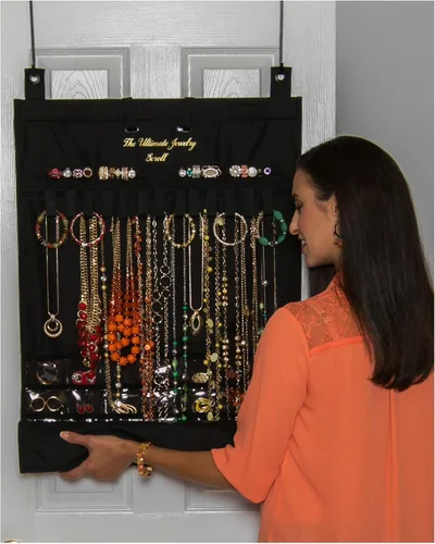 Vista 5 de Donna Walsh - Organizador de almacenamiento para colgar joyas The Ultimate Jewelry Scroll Personalizable