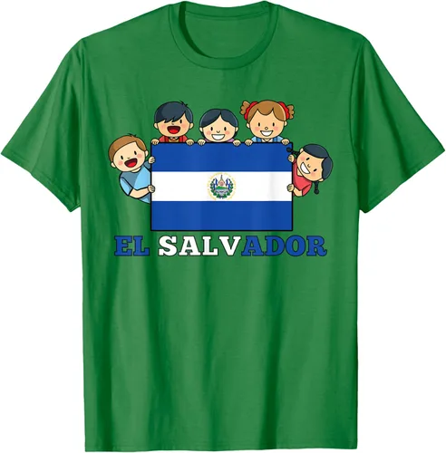 Vista 5 de Camiseta salvadoreña del Mes de la Herencia Hispana con la bandera de El Salvador para niños, Negro