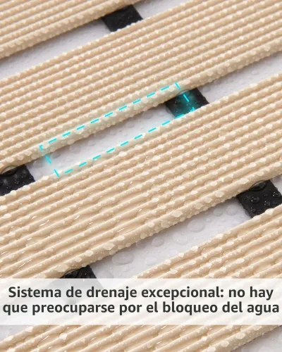 Vista 3 de PADOOR Alfombrilla de Ducha Antideslizante, Alfombrilla de Bañera Resistente Enrollable de Drenaje Rápido Alfombrilla de Bañera Sin Ventosas