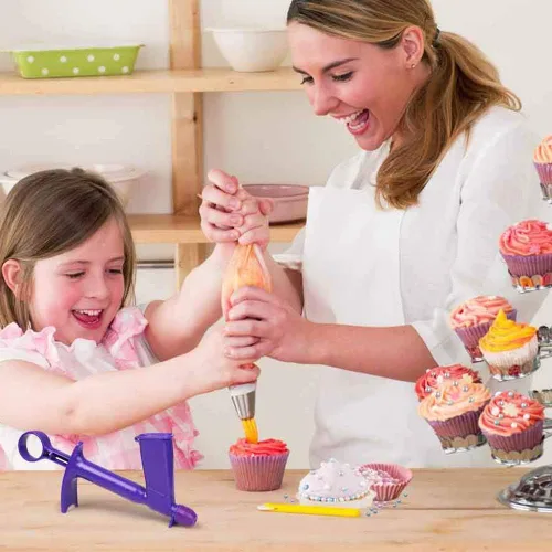 Vista 8 de Paquete de 2 aplicadores de perlas de plástico, 2 tamaños, conveniente y rápido comestible, para decoración de pasteles de fondant