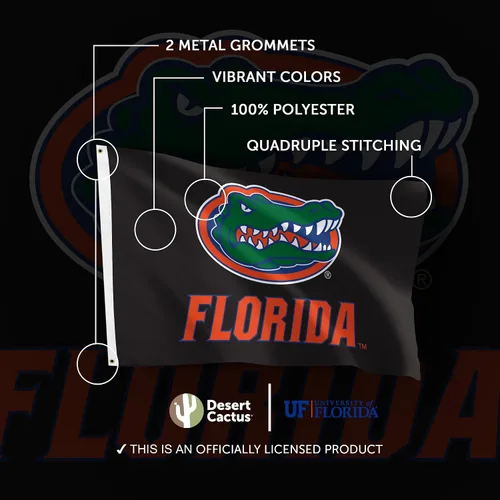 Vista 4 de Desert Cactus Bandera de la Universidad de Florida UF Gators Banner 100% poliéster para interiores y exteriores, banderas de 3 x 5 pies (diseño Z)