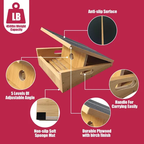 Vista 6 de 66FIT Tablero inclinado Tablero elástico ajustable Tablero inclinado de madera