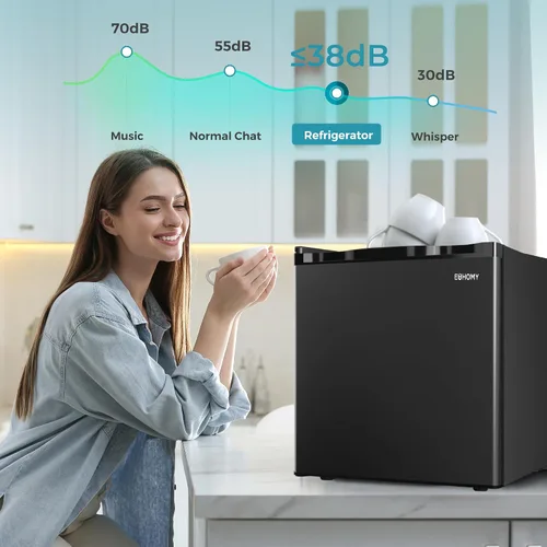 Vista 11 de EUHOMY Mini refrigerador de 1.7 pies cúbicos, refrigerador compacto