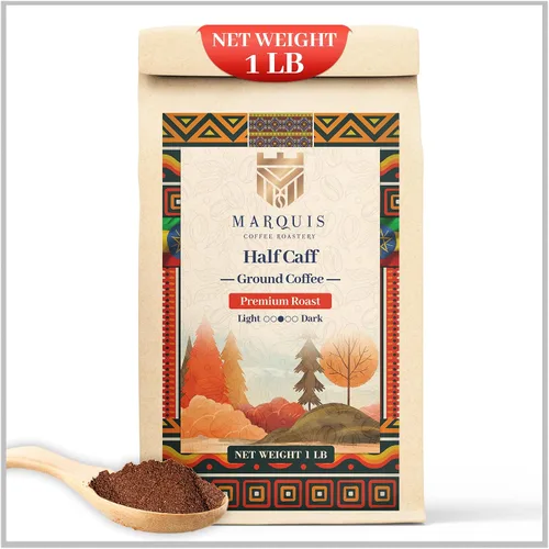 Vista 12 de Marquis - Café molido Yirgacheffe etíope, tostado molido rico y audaz, tostado medio fresco con un sabor afrutado, café etíope premium, 1 libra
