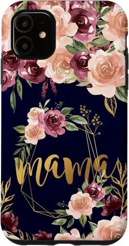 Vista 8 de Mama Floral New Mom Flower Print Pregnant Woman Watercolor Case for iPhone 17