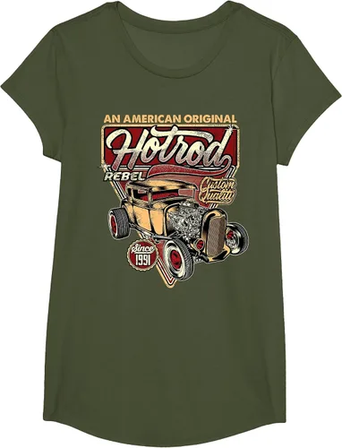 Vista 70 de Camiseta vintage Hot Rod Speed and Power para hombre Asphalt Grey
