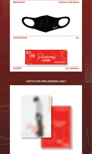 Vista 3 de RAIN PIECES BY RAINi Album CD+10 Lyrics+Photo Card+Puzzle+Mask+Sticker K-POP SEALED+TRACKING NUMBER