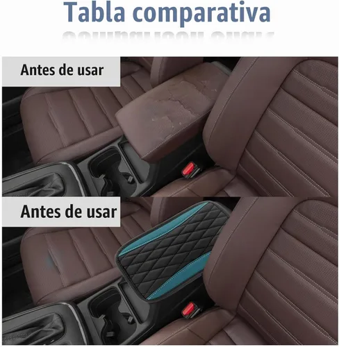 Vista 5 de Funda universal de cuero impermeable para consola central de automóvil, protector de caja de asiento para reposabrazos, accesorios de decoración