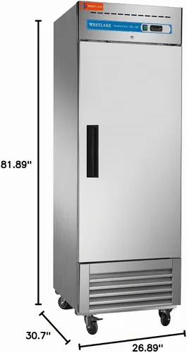 Vista 9 de WESTLAKE 27" W Refrigerador Comercial Reach-In, vertical, 1 Puerta Sólida