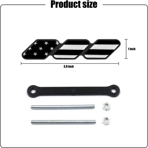 Vista 2 de Paquete de 1 Emblema de Insignia de Parrilla Tricolor Decoración, Accesorios de Malla Frontal de Automóvil, Compatible con Toyota 4Runner Tacoma