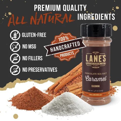 Vista 3 de Lane's Condimento de chocolate con sal marina y caramelo, delicioso condimento de postre, condimento de donas de chocolate, dulce y ligeramente