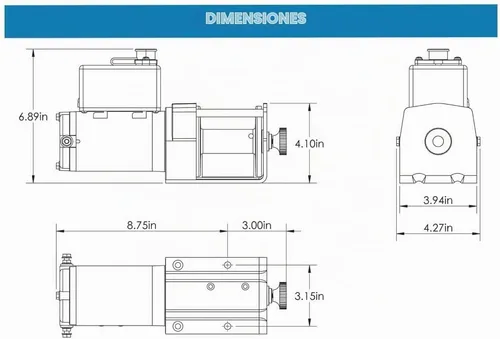 Vista 9 de Malacate portátil para 3000 libras con enganche, sistema de bloqueo de polea y enganche rápido, de Superwinch, Torno