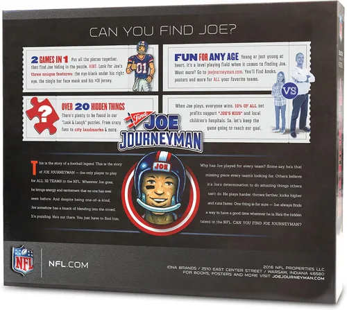 Vista 2 de YouTheFan NFL Joe Journeyman - Rompecabezas de equipo de 500 piezas de 18 x 24 pulgadas