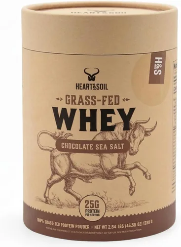 Vista 10 de HEART & SOIL Polvo de proteína de suero alimentado con pasto, sin sabor, 2 libras
