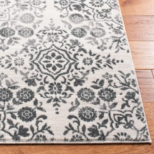 Vista 5 de MARTHA STEWART x Safavieh MSR0958H - Alfombra de 8 x 10 pies, color carbón y marfil, no desprende pelusa, para entrada, sala de estar, comedor