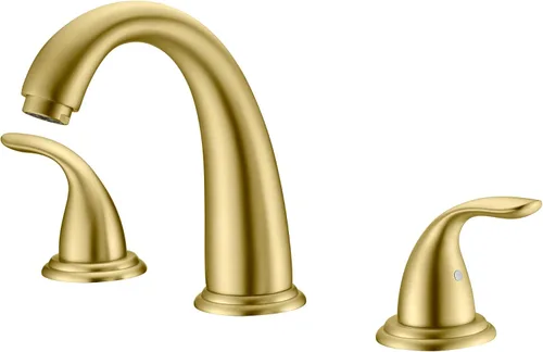 Vista 16 de SUMERAIN Grifo de bañera romana de baño de 2 asas, negro y dorado