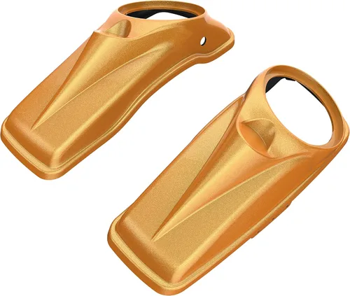 Vista 73 de Tapas para bocinas de motocicleta aptas para 2014+ Harley Touring Hard Saddle Bags - Whisky ámbar, 8 pulgadas Amber Whiskey