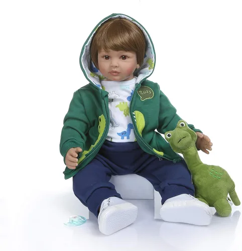 Vista 7 de iCradle Angelbaby Muñecas Reborn de 24 pulgadas de bebé recién nacido, gemelos, niños y niñas, muñecas de silicona suave de la vida real para niños