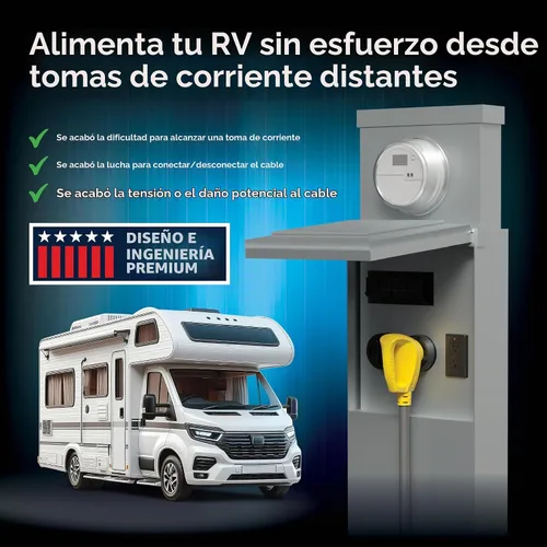 Vista 5 de Cable de alimentación eléctrica, de Camco, 55191, 25 pulgadas, de PowerGrip, con mango, 50 amperios