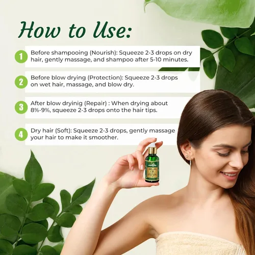 Vista 9 de Herbishh Champú Color Cabello Negro 6.8 fl oz+ Aceite Cabello 1 fl oz+ Aceite de argán y negro