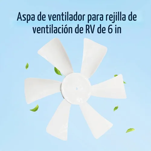Vista 6 de Motor de ventilador de ventilación de 6 pulgadas y repuesto de hoja de ventilador, motor de ventilación de 12 V con eje D compatible con Heng's
