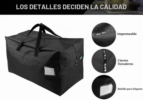 Vista 6 de 100L grande ornamento almacenamiento resistente al agua lleva bolsas de Negro