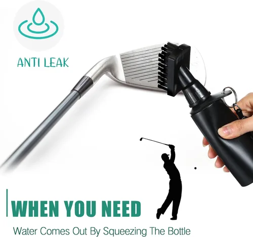 Vista 4 de Meanplan Cepillo de agua de limpieza para palos de golf, gancho retráctil de aluminio para escalar, cepillo limpiador de ranuras para palos de golf