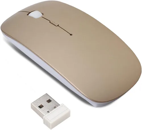 Vista 6 de Combo de teclado y mouse inalámbricos, compacto de tamaño completo de 2.4 GHz, ultra delgado, teclado inalámbrico con teclado numérico y mouse