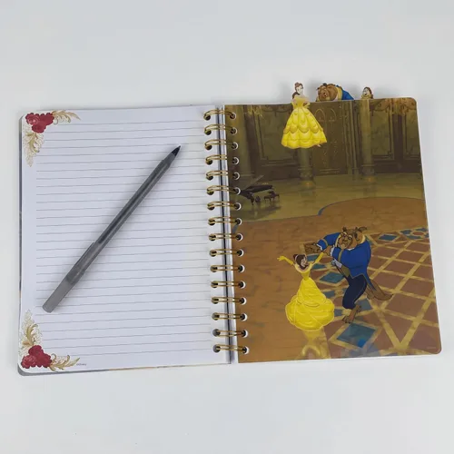 Vista 5 de Disney Beauty and The Beast Journal Notebook, Spiral Bound, 144 Lined Pages, 8 x 7 inches