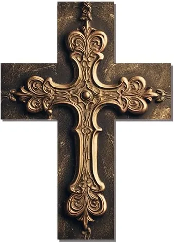 Vista 13 de Imahoocool Placa de madera para colgar en la pared, diseño rústico de madera con cruces, arte de pared para puerta delantera, hogar, cocina, granja