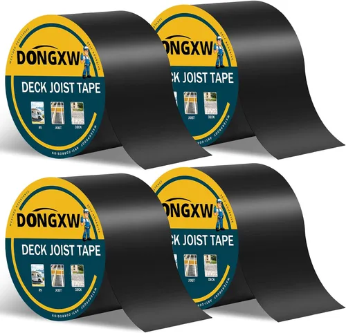 Vista 13 de Dongxw Cinta de Vigueta para Terraza 2''×50', Cintas Impermeables de Butilo para Vigas de Terraza, Cinta de Sellado Resistente a la Intemperie