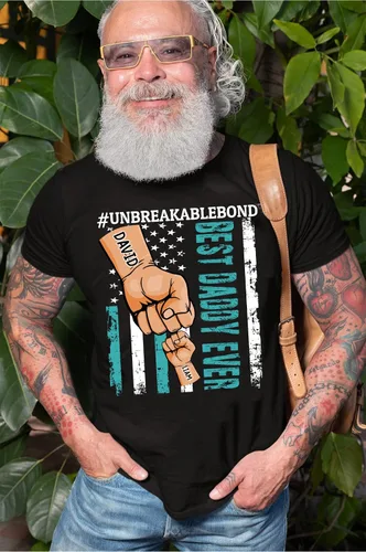 Vista 3 de NAZENTI Camisa personalizada para papá y papá, camisa personalizada con nombre para abuelo y nietos, cumpleaños, Navidad, día del padre, regalo