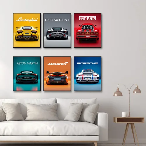 Vista 4 de Pera Print Pósters de Coches Superdeportivos Póster de Superdeportivo Póster de Coche Deportivo Póster de Coche de Carreras Pósters de Cueva
