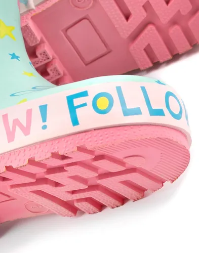 Vista 6 de Paw Patrol Wellies - Botas para niñas y niños pequeños Everest Skye Rescue Pupps Follow Your Rainbow Wellington Zapatos para caminar resistentes